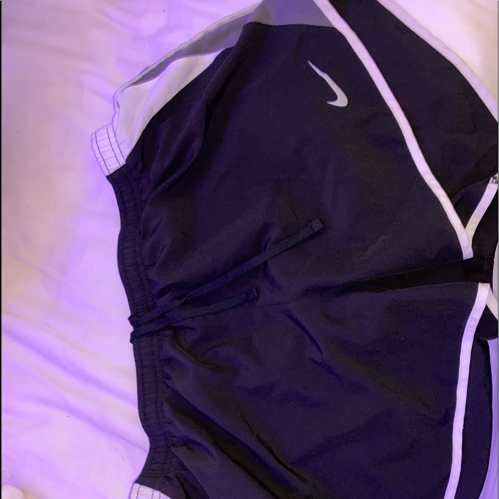 Black and white Nike shorts